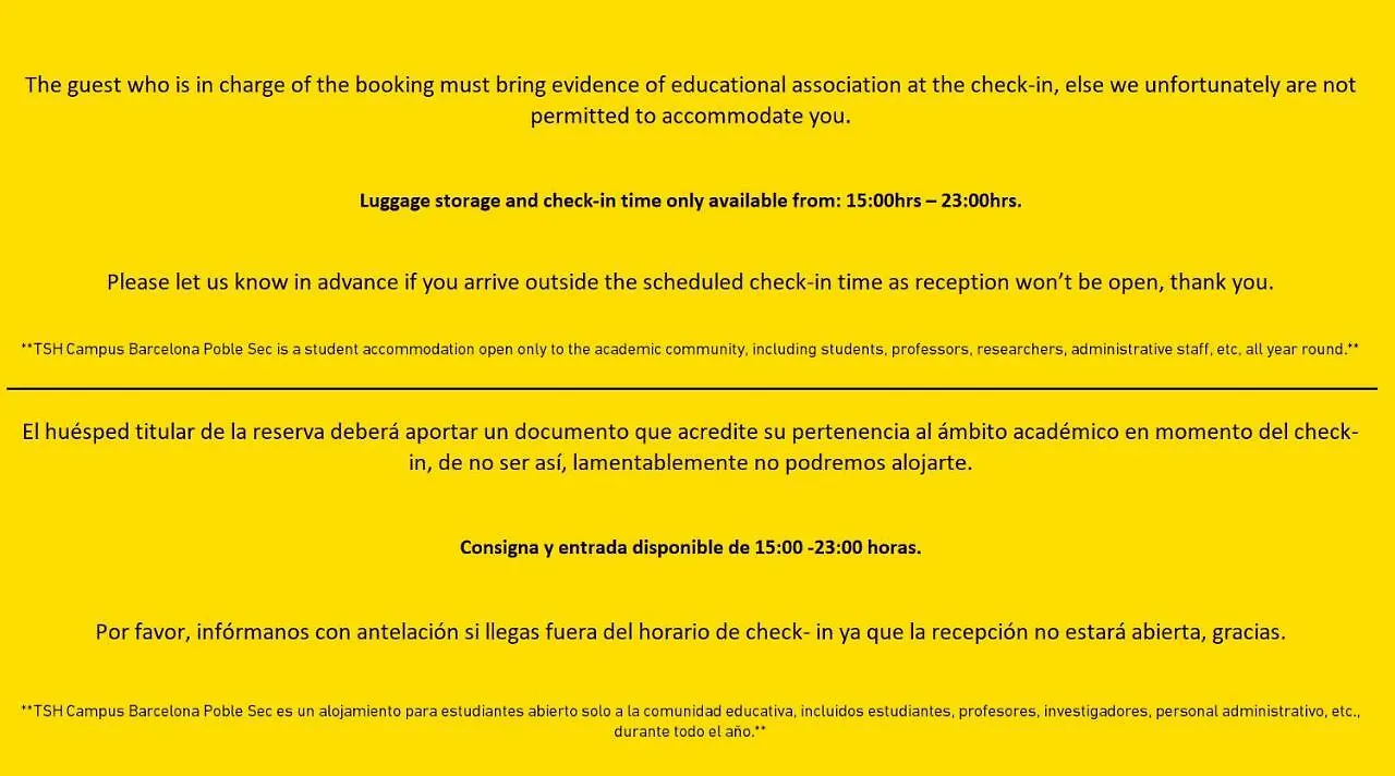 Apartment Tsh Campus Poble Sec - Educational Purpose Only